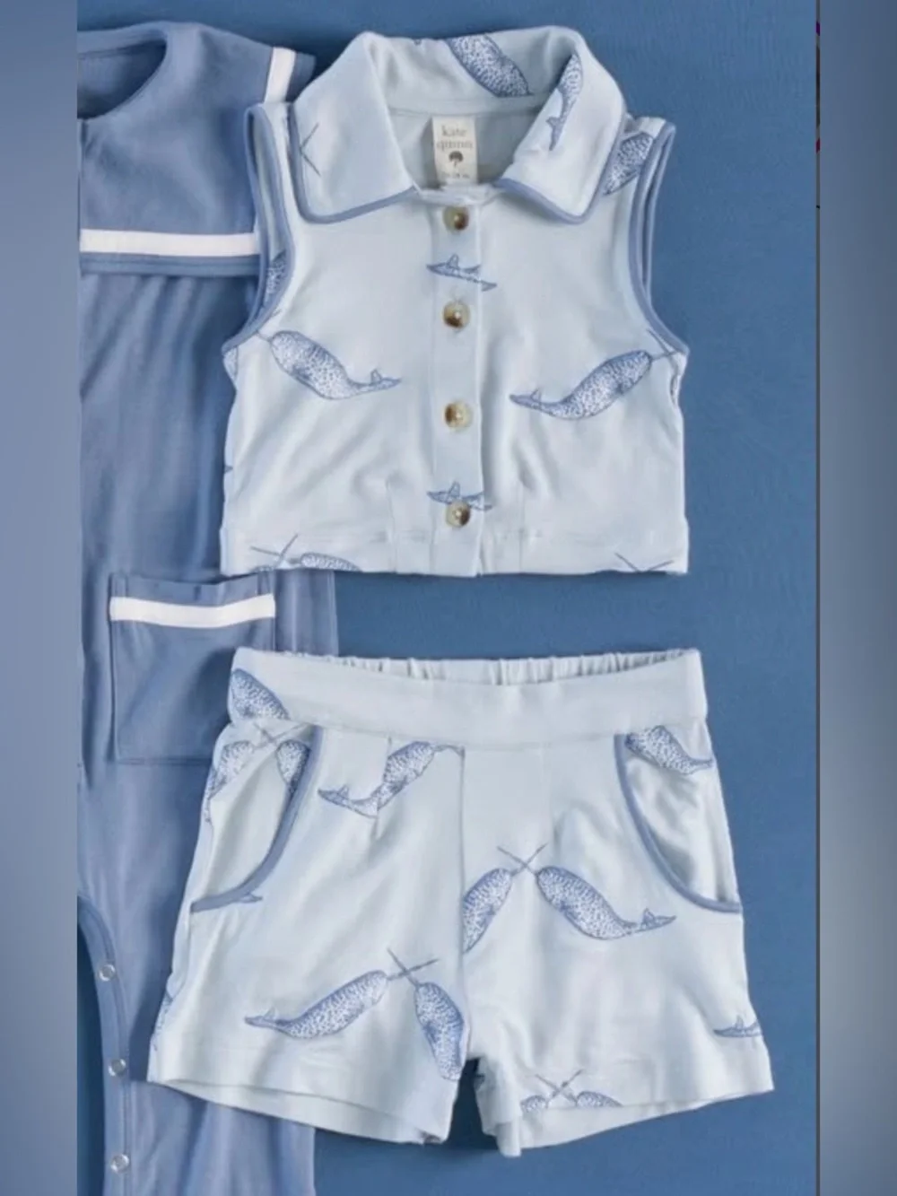 Kate Quinn Narwhal Print Set - 18 Mo